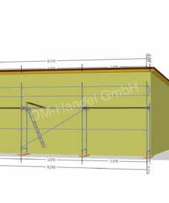 Échafaudage en acier avec panneaux cadres en aluminium 41 m²
