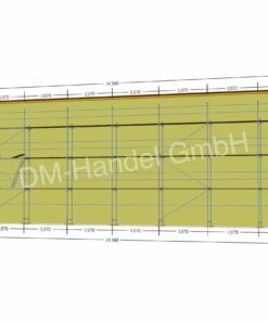 Échafaudage en acier avec panneaux cadres en aluminium 209 m²
