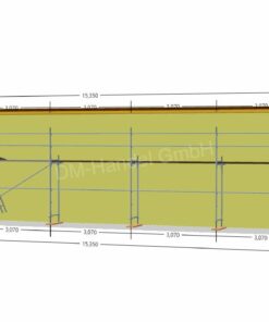 Échafaudage en acier avec panneaux cadres en aluminium 69 m²