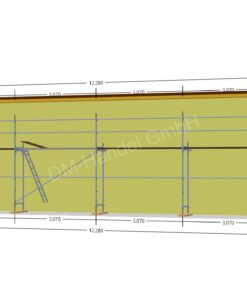 Échafaudage en acier avec panneaux cadres en aluminium 55 m²