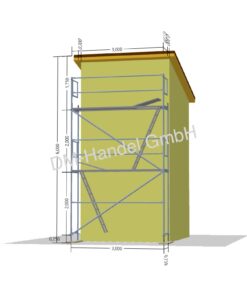 Échafaudage en acier avec planchers en bois 20m²