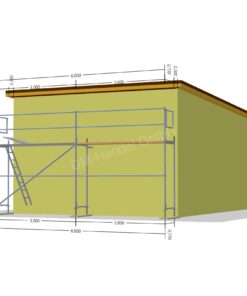 Échafaudage en acier avec planchers en bois 27m²