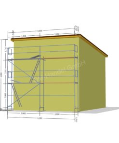 Échafaudage en acier avec planchers en bois 39m²