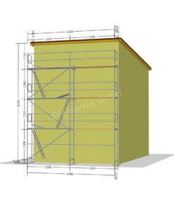chafaudage en acier avec planchers en bois 51m²