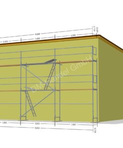 Échafaudage en acier avec planchers en bois 58m²
