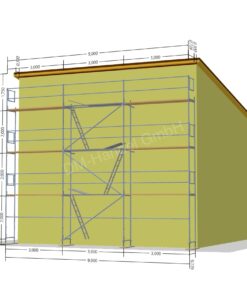 Échafaudage en acier avec planchers en bois 72m²