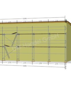 Échafaudage en acier avec panneaux cadres en aluminium 83 m²