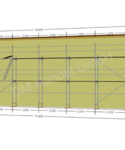 Échafaudage en acier avec panneaux cadres en aluminium 100 m²