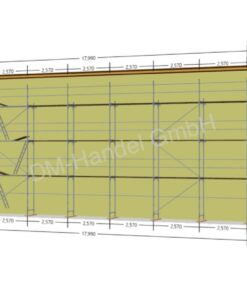 Échafaudage en acier avec panneaux cadres en aluminium 153 m²