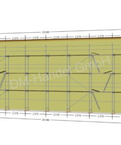 Échafaudage en acier avec panneaux cadres en aluminium 174 m²