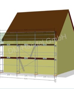 Échafaudage de protection de toiture avec plateforme en aluminium 60 m²