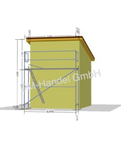 Échafaudage en acier avec panneau en aluminium de 13 m²