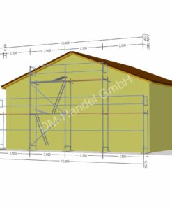 Échafaudage pignon avec planchers en bois 57 m²