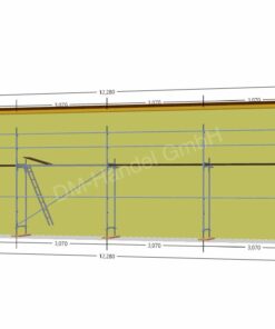 Échafaudage en acier avec plateformes en acier 55 m²