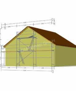 Échafaudage pignon avec planchers en bois 21 m²