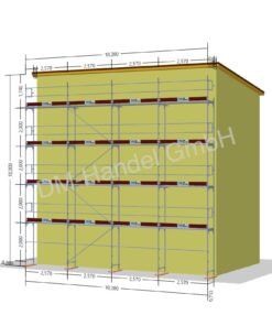 Échafaudage en acier avec planchers en aluminium 108,96m²