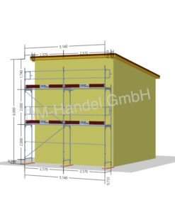 Échafaudage en acier avec planchers en aluminium 33,92m²