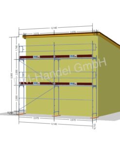Échafaudage en acier avec planchers en aluminium 40,52m²