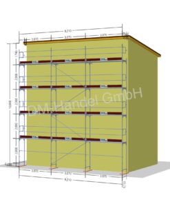 Échafaudage en acier avec planchers en aluminium 97,63m²
