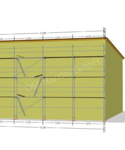 Échafaudage en aluminium avec plateau-cadre en aluminium 104m²