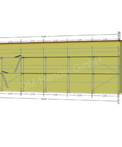Échafaudage en aluminium avec plateau-cadre en aluminium 120m²