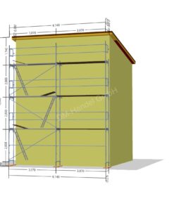 Échafaudage en aluminium avec plateau-cadre en aluminium 52m²