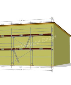 Échafaudage en aluminium avec plateau-cadre en aluminium 60m²