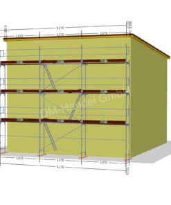 Échafaudage en aluminium avec plateau-cadre en aluminium 78m²