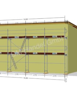 Échafaudage en aluminium avec plateau-cadre en aluminium 68m²