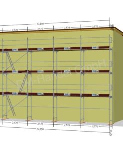 Échafaudage en aluminium avec plateau-cadre en aluminium 108m²