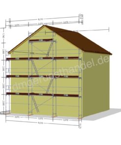 Échafaudage en aluminium avec plateau-cadre en aluminium 85m²