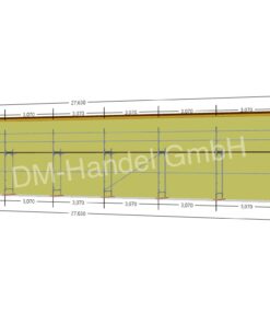 Échafaudage en acier avec plateformes en acier 124 m²