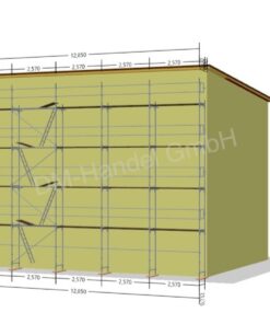 Échafaudage en acier avec plateformes en acier 134 m²