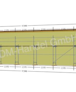 Échafaudage en acier avec plateformes en acier 80 m²