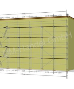Échafaudage en acier avec plateformes en acier 188 m²