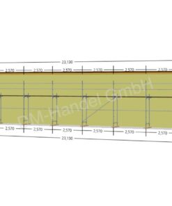 Échafaudage en acier avec plateformes en acier 103 m²