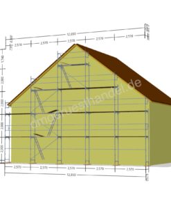 Échafaudage pignon avec plateforme en aluminium 100 m²