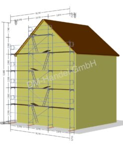 Échafaudage de pignon avec panneau en aluminium 102m²